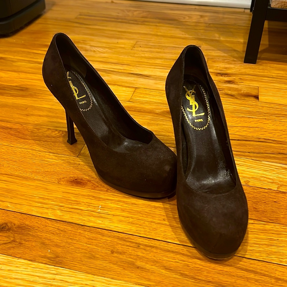 YSL Brown Heels